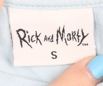 Rick and Morty Men's Blue Long Sleeve Graphic T-Shirt S