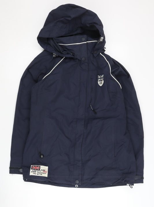 Additional front view of Crew Clothing Women's Blue Parka Jacket, size 12