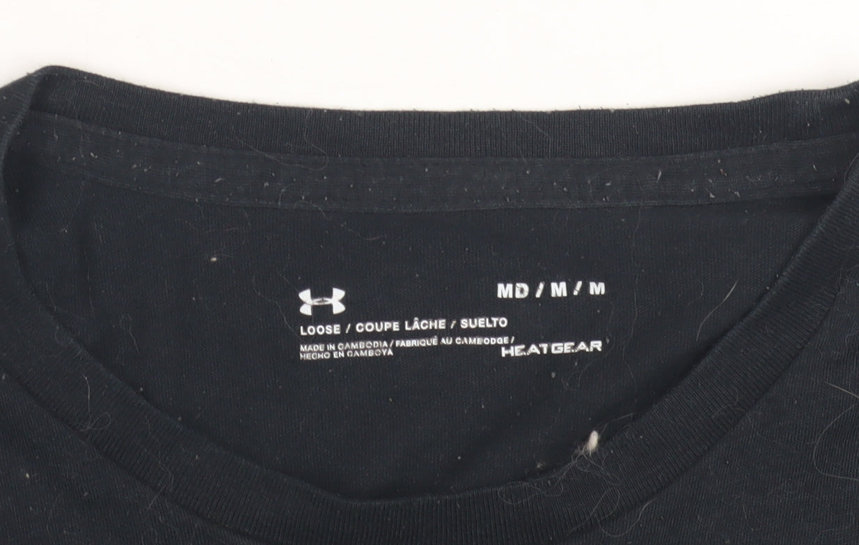 Under Armour Men's Black Relaxed T-Shirt M Lightweight