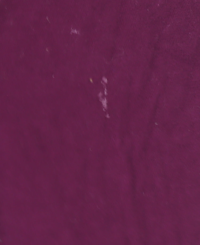 Nike Men's Purple V-Neck T-Shirt, Size L, Logo Accent