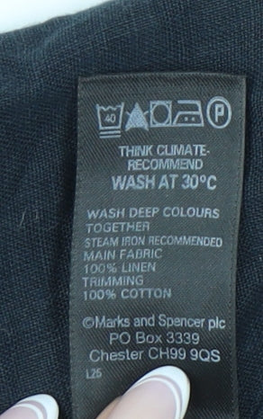 Womens UK Size 12 Marks and Spencer Black Blouse