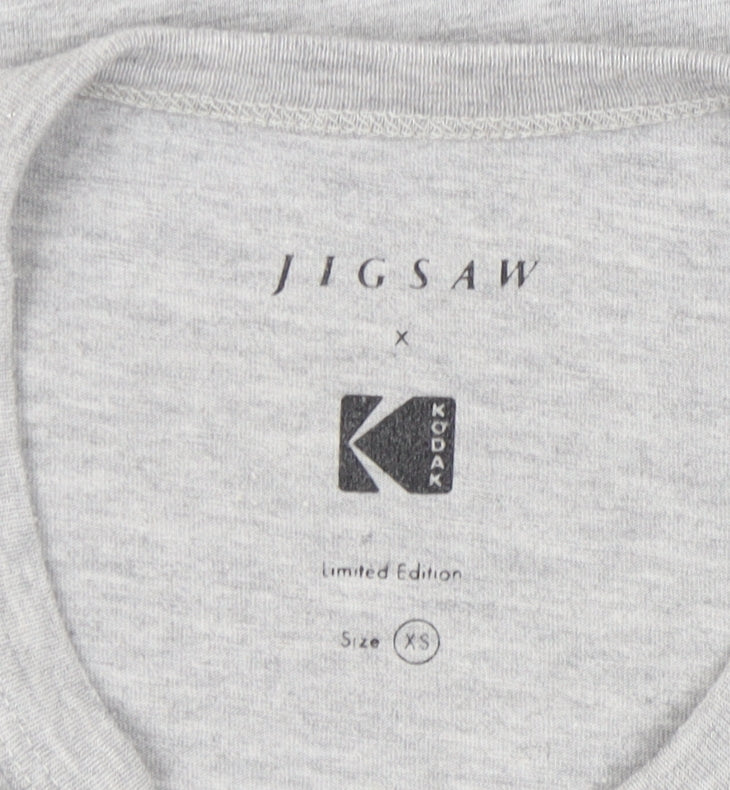 Womens UK Size XS Jigsaw Grey Basic T-Shirt