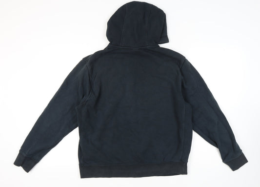 Nike Unisex Black Full Zip Hoodie L - Logo - Excellent Cond