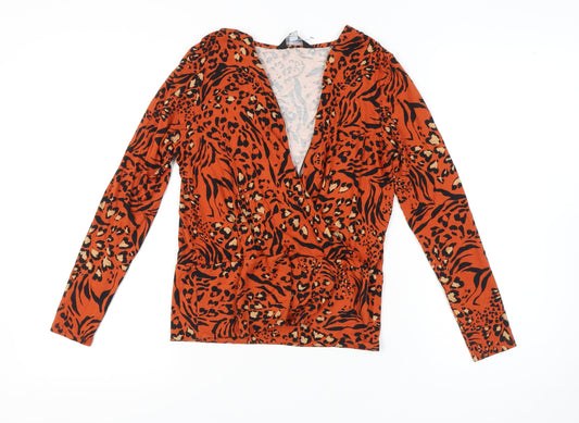 Womens UK Size 8 Dorothy Perkins Multicoloured Wrap Blouse