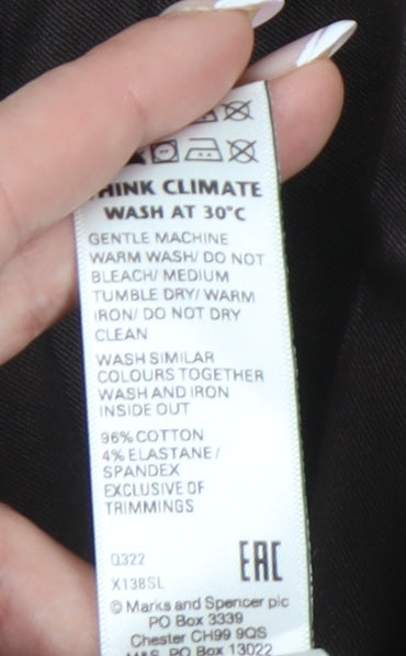 Marks and Spencer Men's Brown Trousers, 42, Flat Front