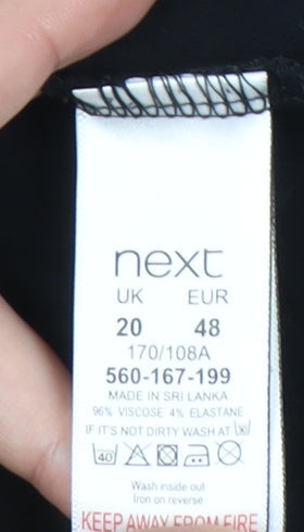 Next Women's Black Strappy Sleeveless Dress, Size 20