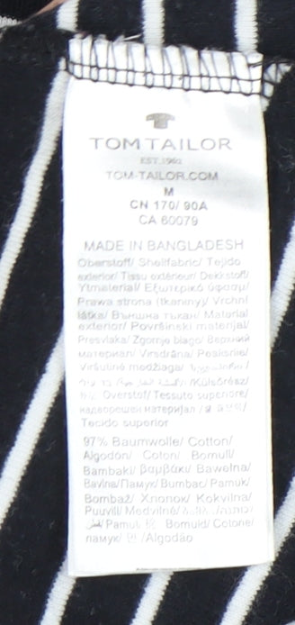 Womens UK Size M TOM TAILOR Black T-Shirt