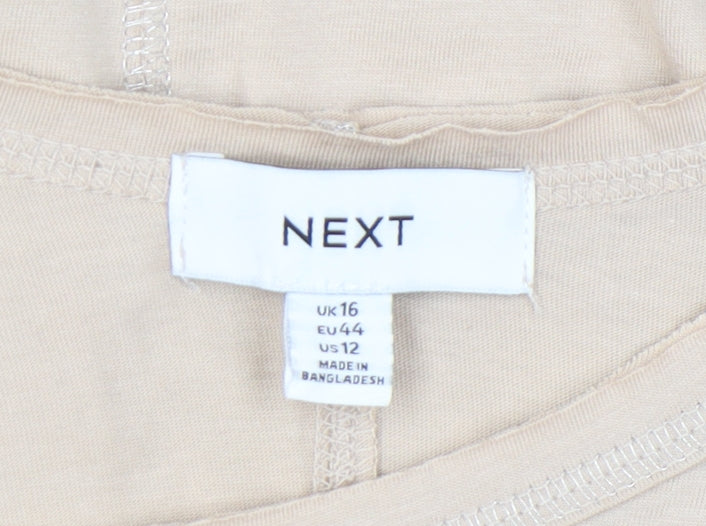 Womens UK Size 16 NEXT Beige Tank
