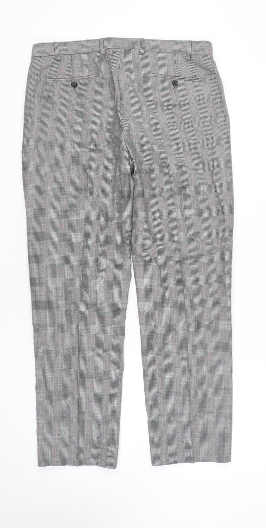 Marks and Spencer Men's Multicoloured Check Trousers