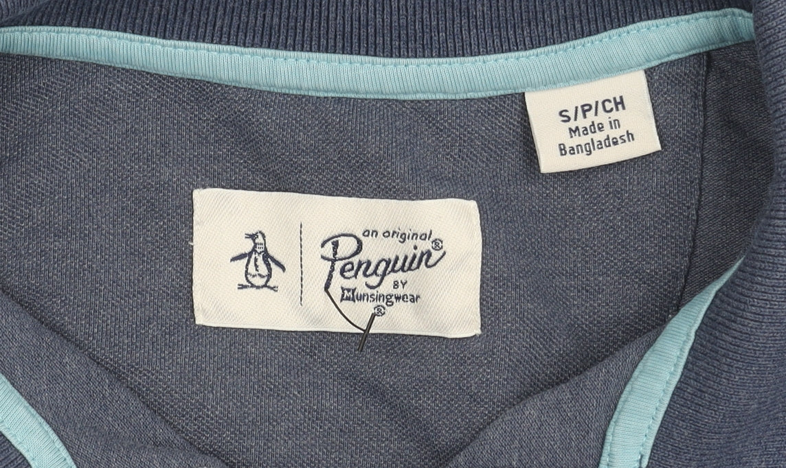 Penguin Men's Blue S Long Sleeve Polo Shirt