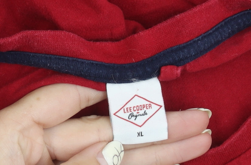 Lee Cooper Men's Red Graphic Print XL T-Shirt
