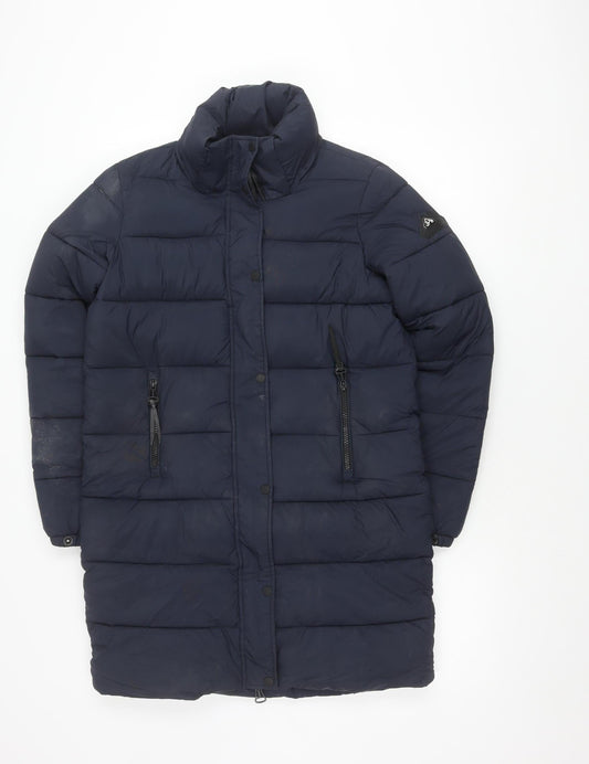 Womens UK Size 6 Superdry Navy Puffer Jacket