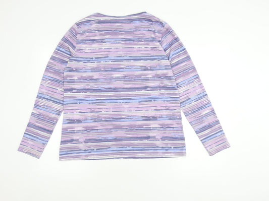 Isle Collection Women's Multicolour Striped Long Sleeve Top