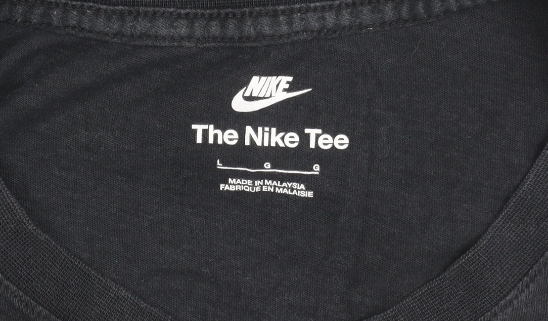 Nike Men's Black Crew Neck T-Shirt, Short Sleeve, L