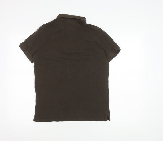 Emporio Armani Men's Brown Polo Shirt Size M