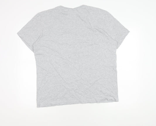 Lacoste Men's Grey XL Cotton Crew Neck T-Shirt