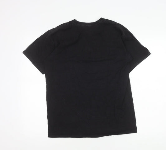 Mens UK Size M HUF Black T-Shirt