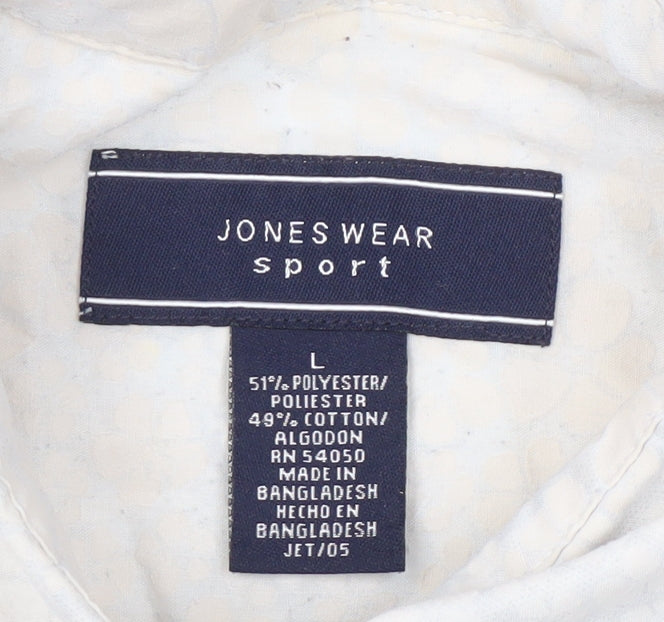 Jones Wear Sport Women's White Button-Up Shirt L
