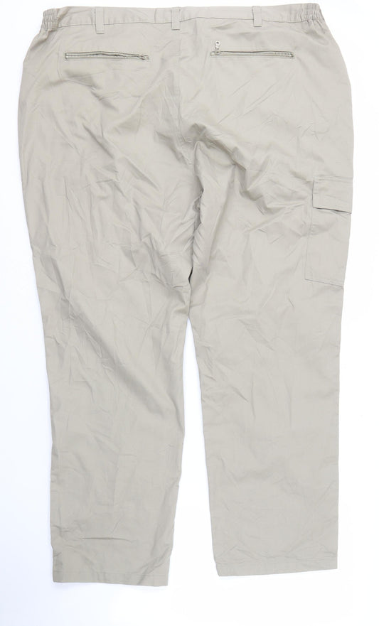 Cotton Traders Men's Beige Cargo Trousers Size 46