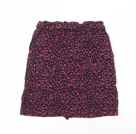 Oasis Women's Multicoloured Animal Print Skirt Size 8