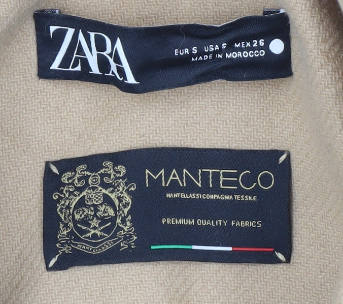 Zara Men's Beige Long Classic Overcoat S