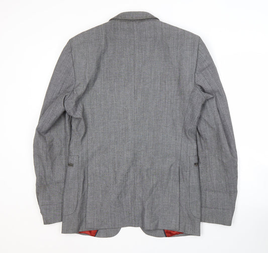 Mens UK Size 40 Zara Man Regular Grey Suit Jacket