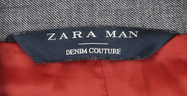 Mens UK Size 40 Zara Man Regular Grey Suit Jacket