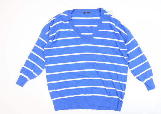 Womens UK Size 20 Roman Blue Pullover Jumper