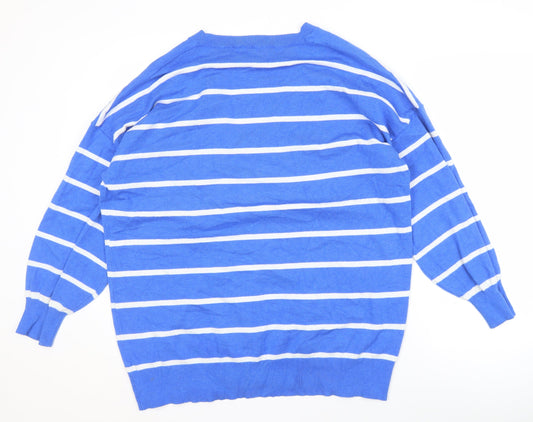 Womens UK Size 20 Roman Blue Pullover Jumper