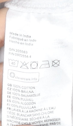 Mens UK Size L H&M White T-Shirt