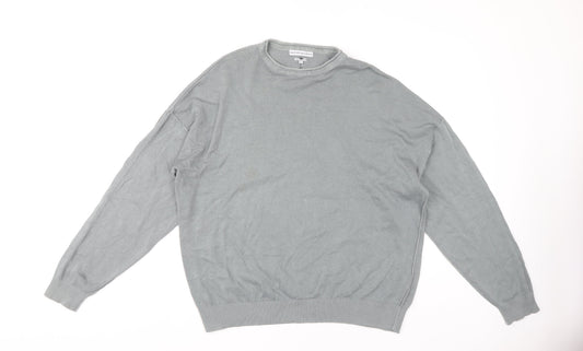 Additional front view of Another Influence unisex grey cotton jumper m
