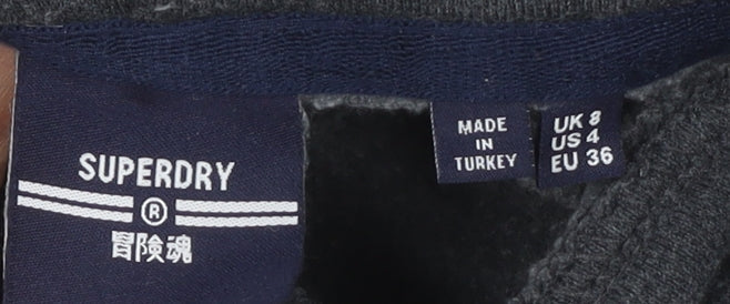 Superdry Women’s Grey Hoodie Size 8 Casual Comfy