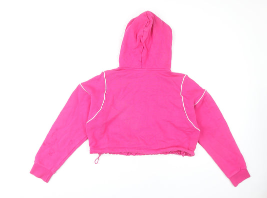 Adidas Women’s Pink Pullover Hoodie - UK 8, Cotton
