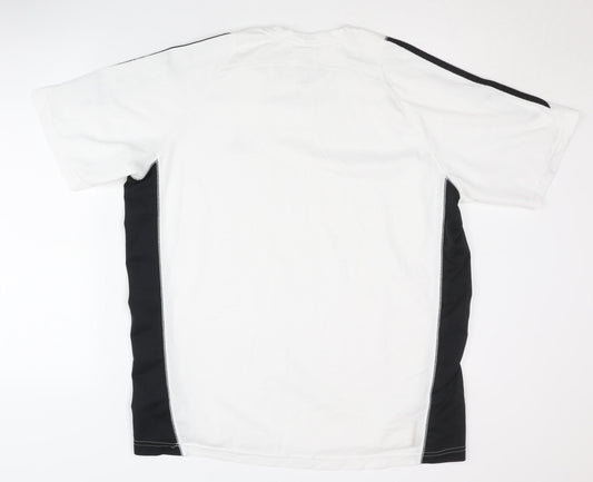 adidas Men's White Black Jersey T-Shirt Size L