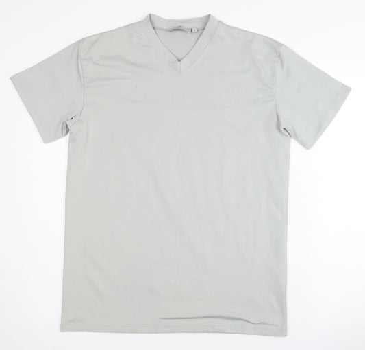 Theo Wormland Men's Grey Basic T-Shirt, Size L