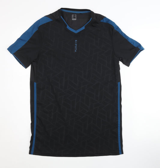 Mens UK Size M DECATHLON Black T-Shirt