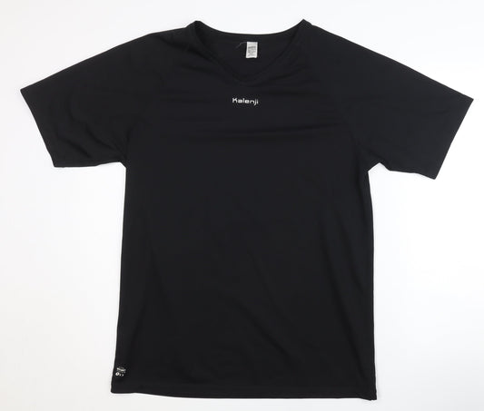 Mens UK Size M Kalenji Black Basic T-Shirt