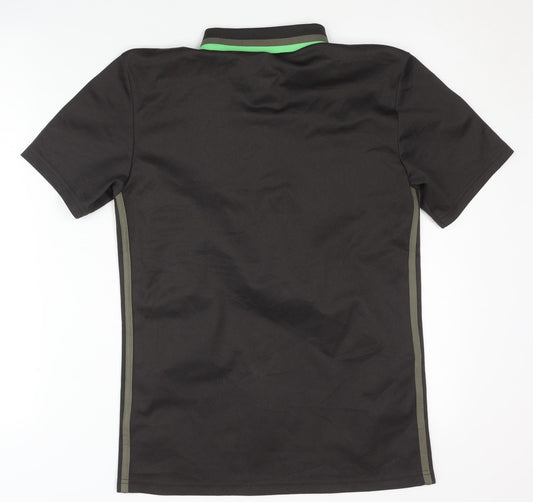 Adidas Men's Black Polo Shirt, Short Sleeve, Size S