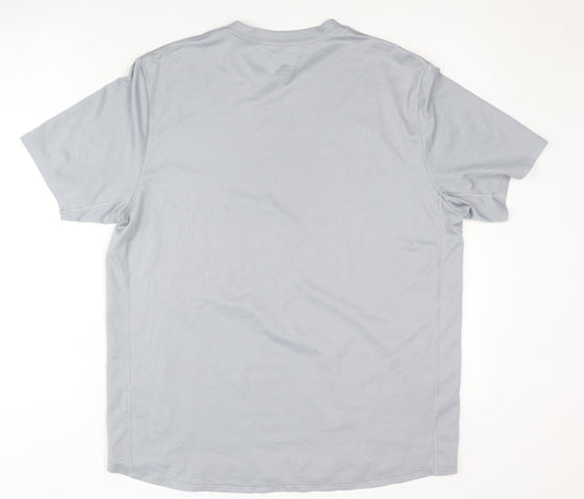 Nike Men's Grey Graphic Print Running T-Shirt - L