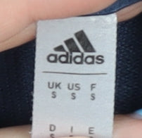 Brand and care label for Adidas Men's Blue Polo Shirt S Lightweight Recycled