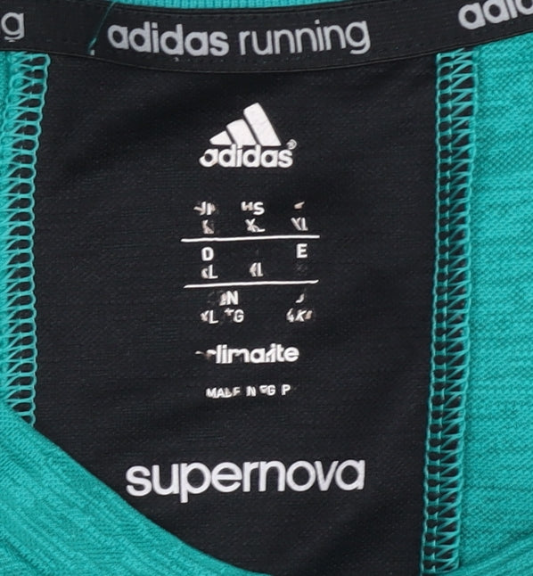 Adidas Men's Blue Running T-Shirt, Size XL, Quick Dry