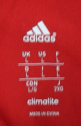 Adidas Men's Red Polo Shirt, Size L, Breathable