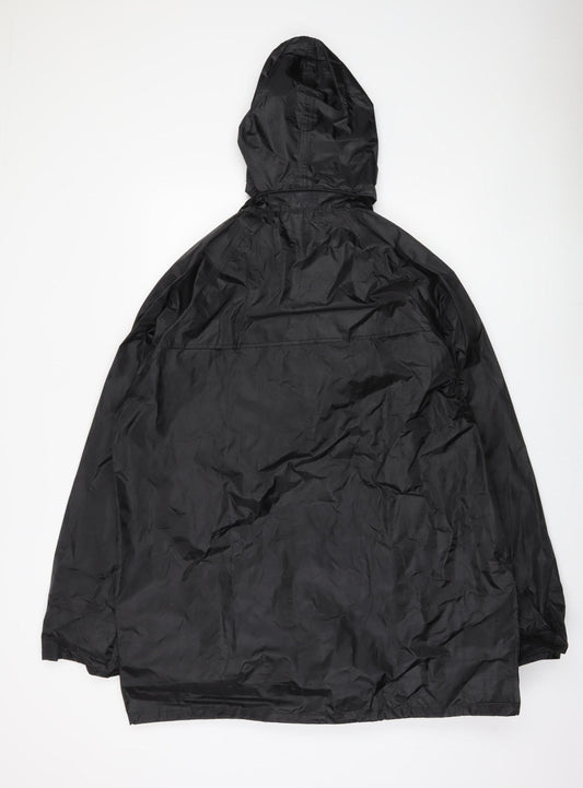 Mens UK Size 2XL Alpine Trek Black Windbreaker Coat