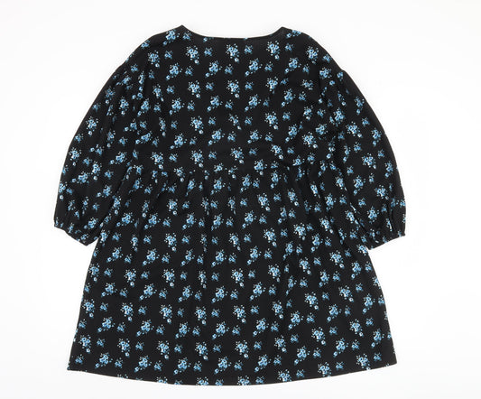 ASOS Women’s Black Floral Dress, Size 8, Polyester