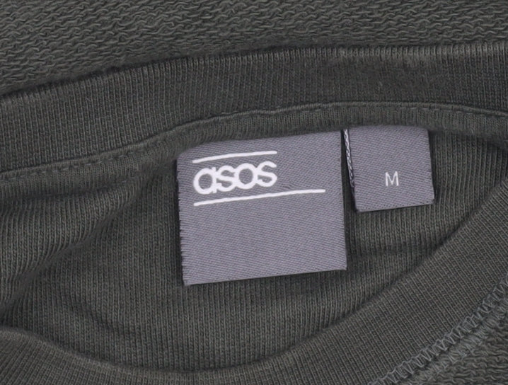 Mens UK Size M ASOS Green Pullover Sweatshirt