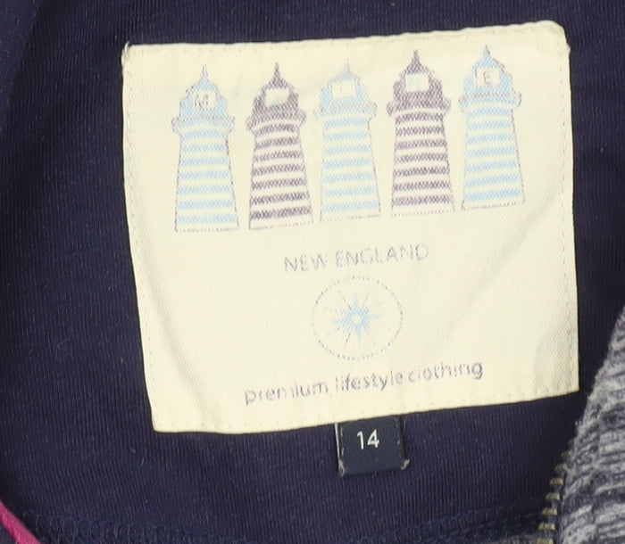 New England Women's Blue Basic Jacket Size 14