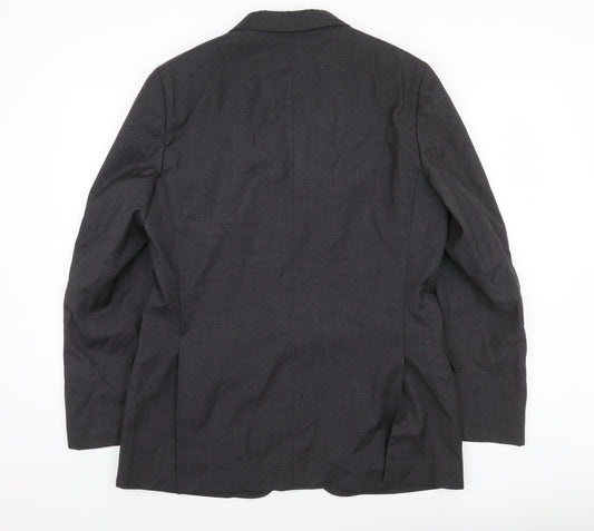 Mens UK Size 40 Confitalia Regular Black Suit Jacket