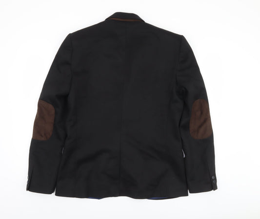 Mens UK Size M River Island Regular Black Suit Jacket