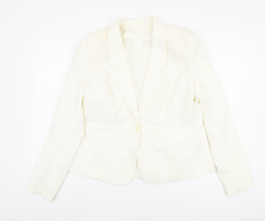 Womens UK Size 16 Dorothy Perkins Regular White Blazer