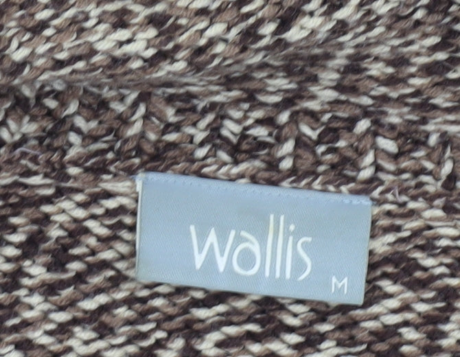 Womens UK Size M Wallis Brown Cardigan Jumper